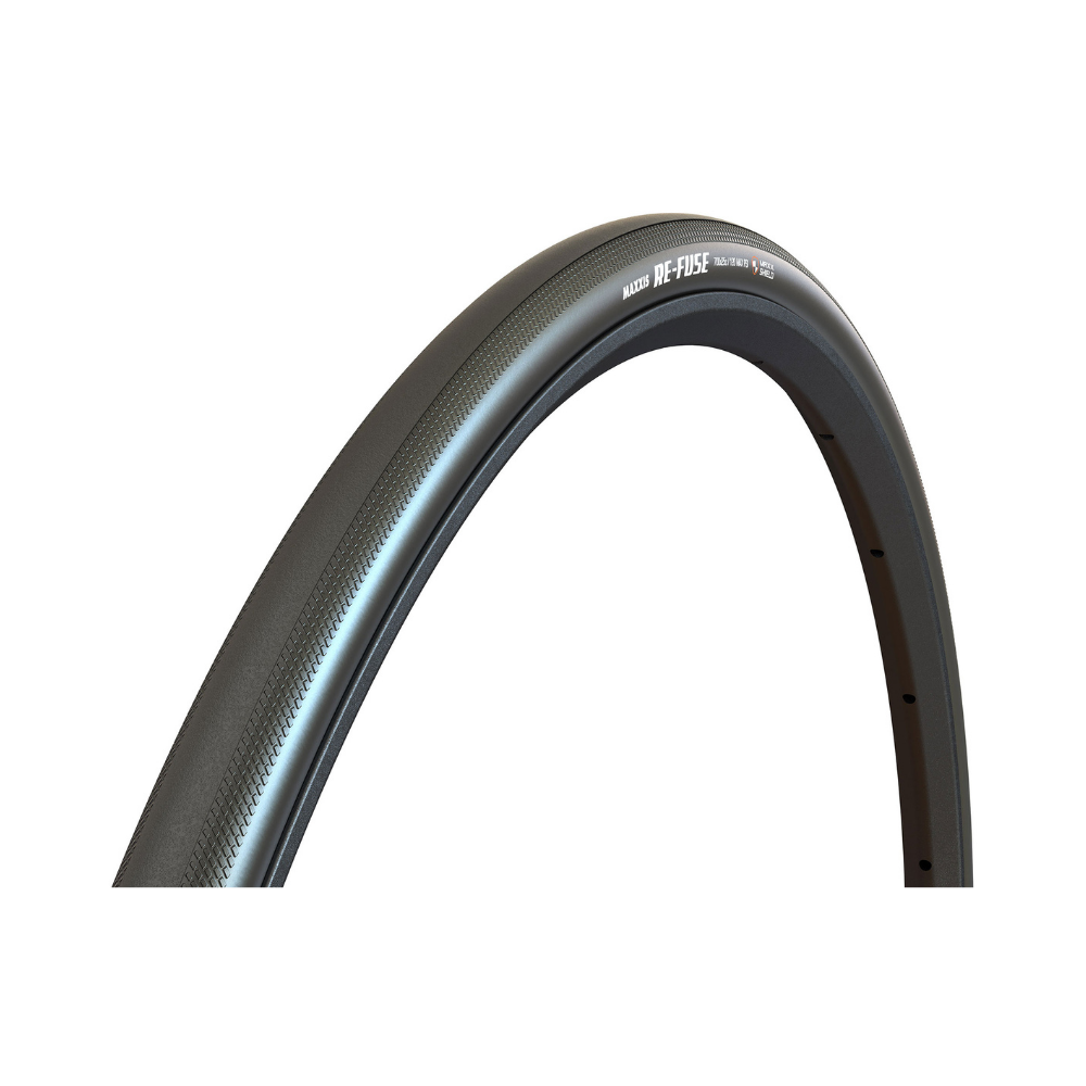 LLANTA MAXXIS RE-FUSE V3 – 700x25C / PLEGABLE / NEGRO / 60 TPI / 120 PSI / MAXXSHIELD