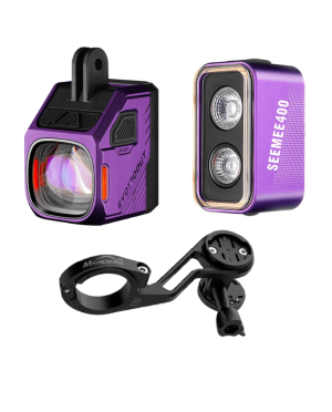 KIT MAGICSHINE - EVO 1700 UT PURPURA + SEEMEE 400 PURPURA + MONTURA UNIVERSAL DOBLE