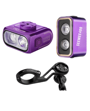 KIT MAGICSHINE - HORI 1300 PRO PURPURA + SEEMEE 400 PURPURA + MONTURA UNIVERSAL DOBLE